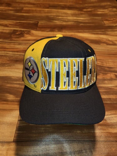 Vintage Rare Pittsburgh Steelers 100% Wool NFL Sports Starter Tri Power Hat Cap