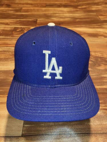 Vintage Rare LA Dodgers MLB Sports Specialties Plain Logo Fitted Hat Cap 7 1/4