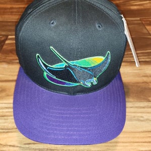 NEW Vintage Rare MLB Baseball Devil Rays Logo 7 Sports Plain Logo Hat Snapback