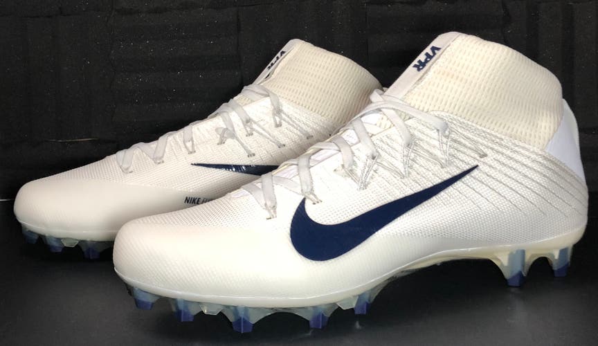 Nike Vapor Untouchable 2 Football Cleats White Blue 924113-104 Men's size 12.5