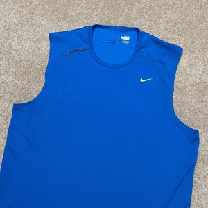 Nike Tank Top Shirt Men Large Adult Lightweight Gym Run Cut Off Swoosh Active
