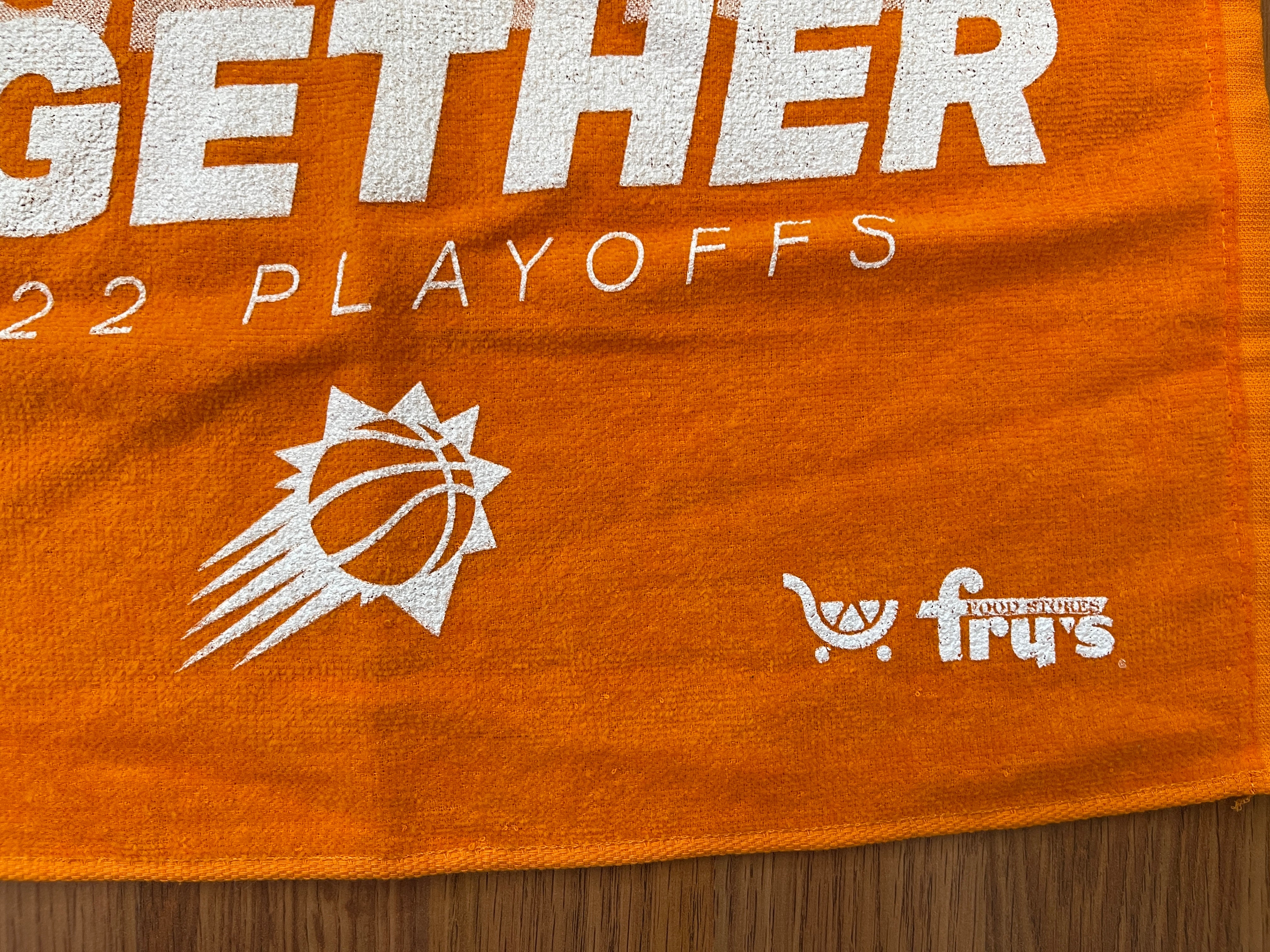 Phoenix Suns NBA BASKETBALL 2022 PLAYOFFS 'TOGETHER' Orange SGA Rally Towel!  | SidelineSwap
