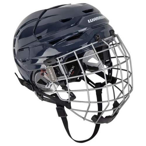 New Warrior Covert RS Pro Hockey Helmet with Cage Senior Medium Navy combo SR