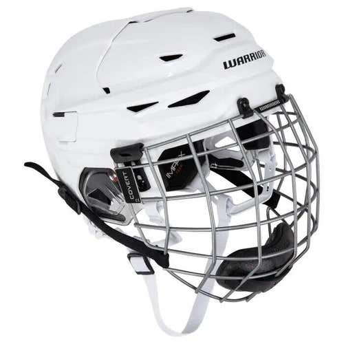 New Warrior Covert RS Pro Hockey Helmet with Cage Senior Medium White combo SR