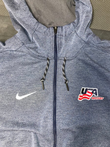 US Hockey Nike Therma Pullover Hoodie - Gray