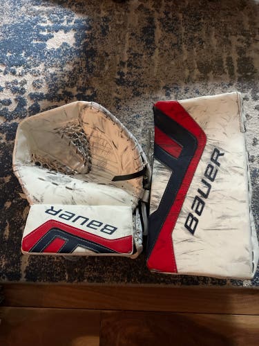 Senior Bauer NXG Goalie Glove and Blocker AHL Pro Stock