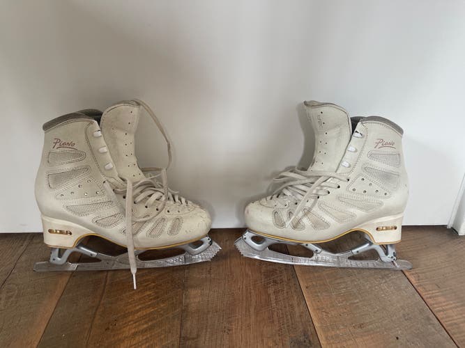 Used EDEA PIANO Figure Skates SIZE 235/gold Seal Revolution Blades