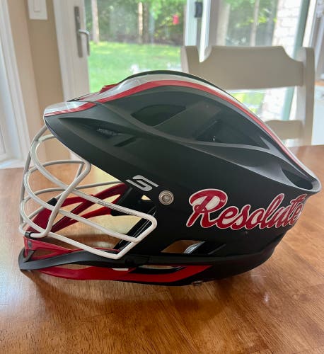 Cascade S Lacrosse Helmet Black W/white Face
