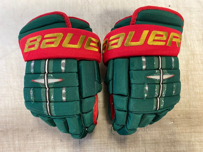 Bauer  BHPRO 4 Roll Pro Stock 14" Hockey Gloves Wild Hunter Green 8652