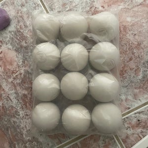 Lot of 12 lacrosse balls white