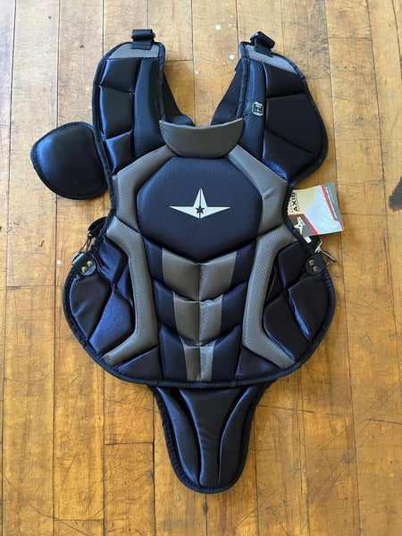New All Star System 7 Navy And Grey Catcher's Chest Protector CPCC1216S7X