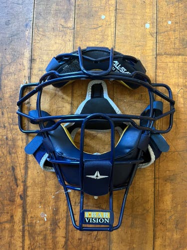 New All Star FM25LMX Catcher's/Umpire’s Mask In Navy