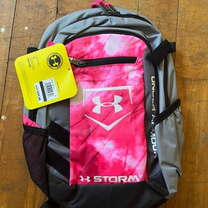 New Pink and Grey New Under Armour Mini Backpack/TBall Bag