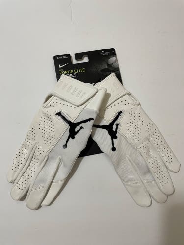 Nike Jordan Force Elite White Batting Gloves Size Extra Large