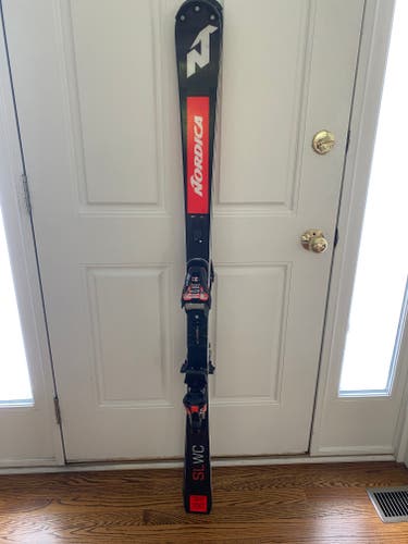 Used 2021 Nordica Racing Dobermann SL WC Skis With Bindings Max Din 12