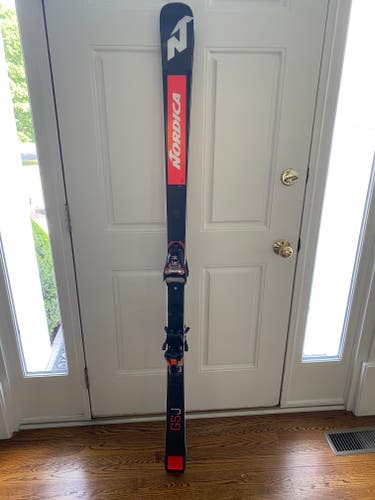 Used 2021 Nordica Racing Dobermann GSJ Skis With Bindings Max Din 16
