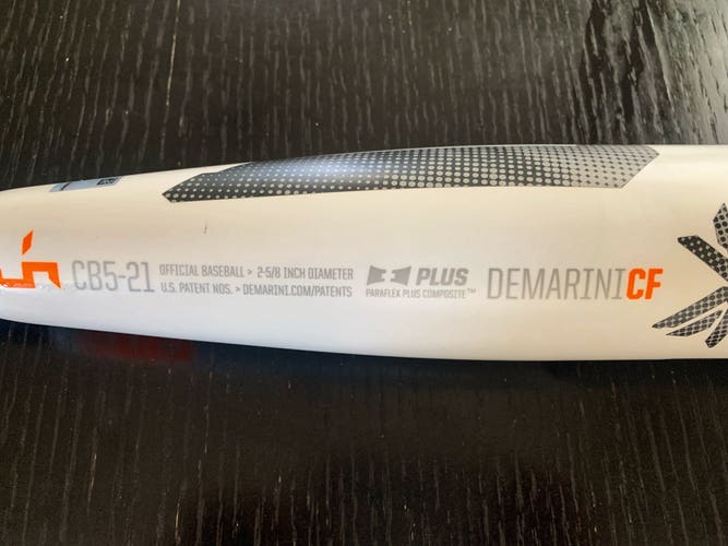 Used USSSA Certified 2021 DeMarini Composite CF Zen Bat (-5) 25 oz 30"