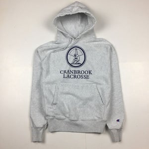Vintage 90s Cranbrook Lacrosse Reverse Weave Pullover Hoodie Sweatshirt Gray (M)