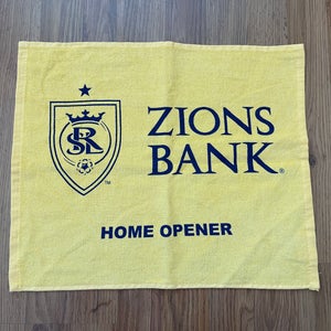 Real Salt Lake MLS SOCCER 2022 HOME OPENER Zions Bank Gold SGA Rally Towel!