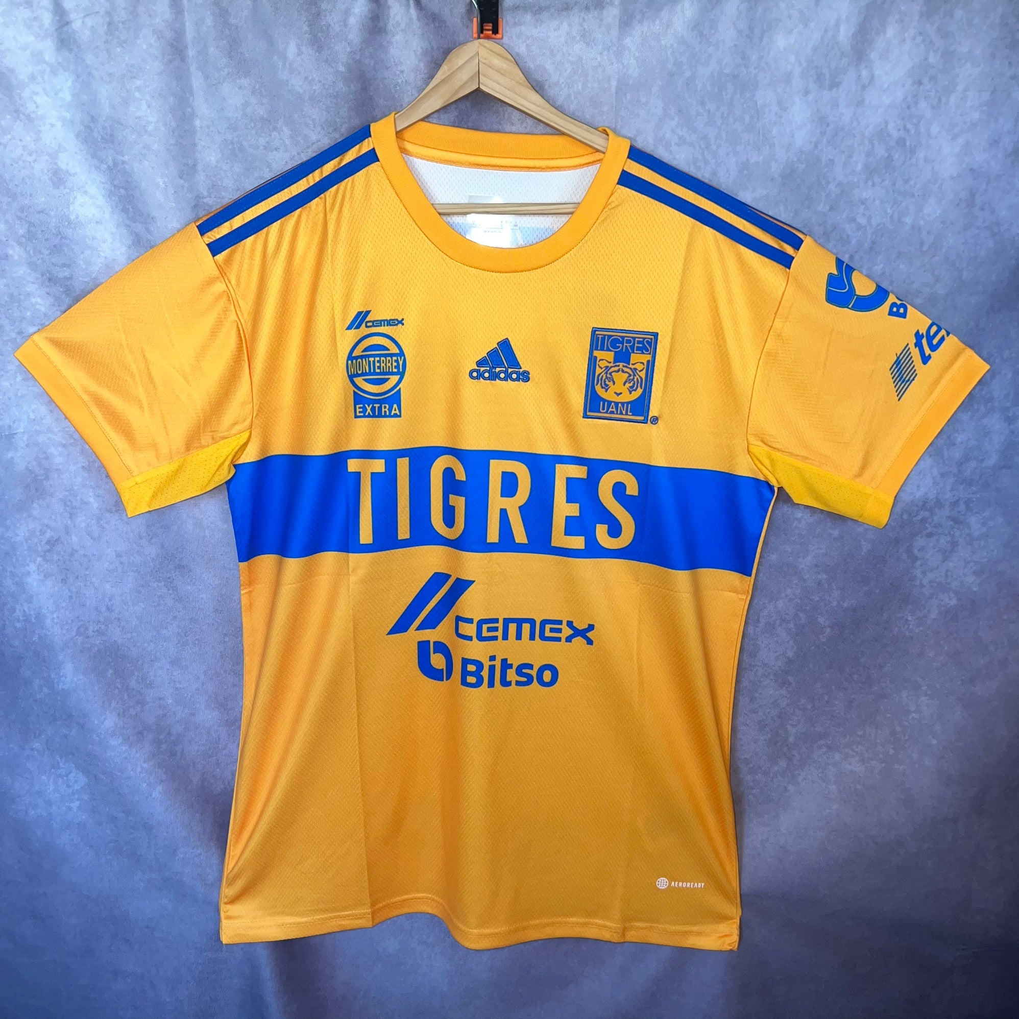  adidas Jersey Tigres UANL Home 2021/2022 Mens Yellow (Large  (L)) : 服裝，鞋子和珠寶