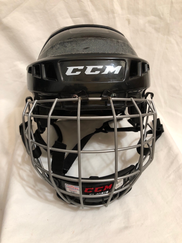 Used Medium CCM  HT06 Hockey Helmet Combo