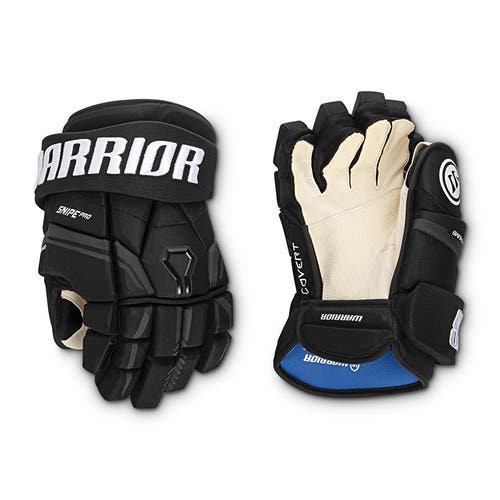 New $119 Warrior Snipe QRE Pro Covert Senior Black Ice hockey gloves Black 13"