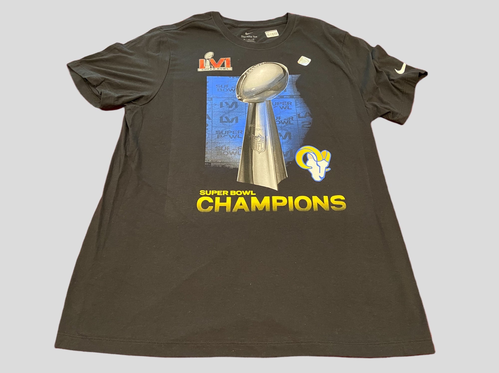 Men's Nike Dark Gray Denver Broncos Super Bowl 50 Champions Trophy  Collection Locker Room T-Shirt