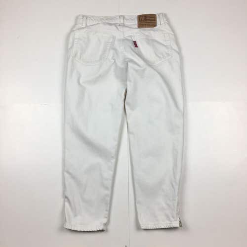 Ralph Lauren Polo Jeans Company White Ankle Zip Capri Jeans Women's 6 Sz 30x25
