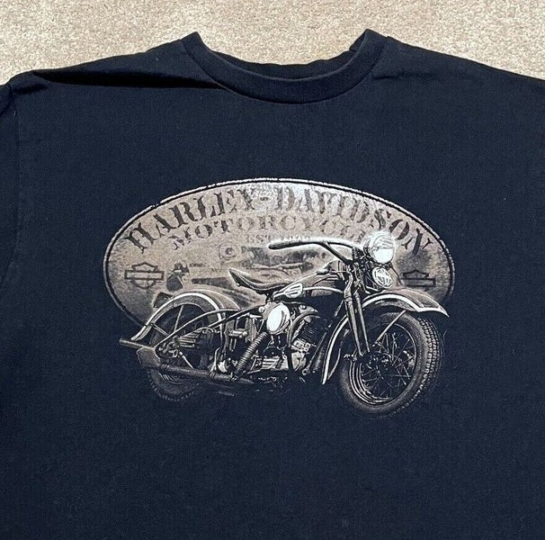 Harley Davidson Motorcycles T Shirt Men Medium Adult Black Biker Concord NH  USA
