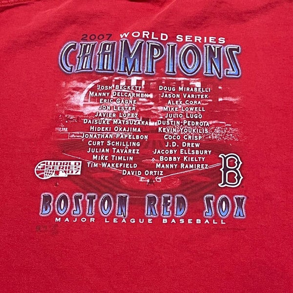 Boston Red Sox T Shirt Men XL Adult MLB Baseball 2007 World Series  Champions