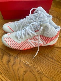 Orange Adult New Unisex Size 9.5 (Women's 10.5) Molded Cleats New Balance High Top Burn X Mid