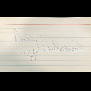 NFL Donny Anderson Packers & Cardinals Signed / Autographed 3x5 Index Card