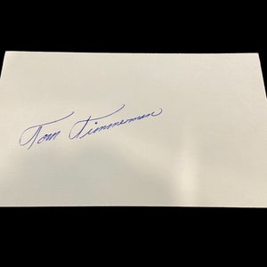MLB Tom Timmerman Detroit Tigers Signed / Autographed 3x5 Index Card