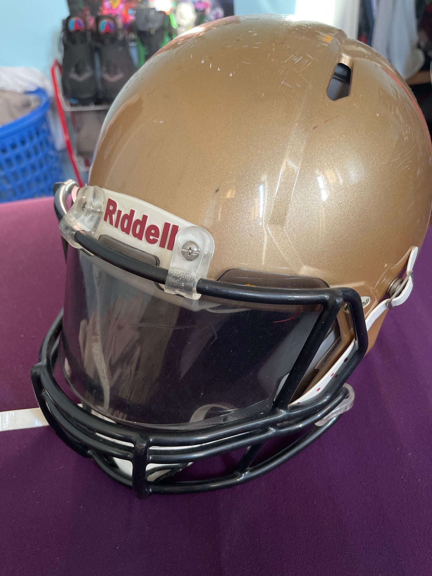 Color: GLOSS NAVY BLUE Riddell Revolution SPEED Classic Football Helmet 