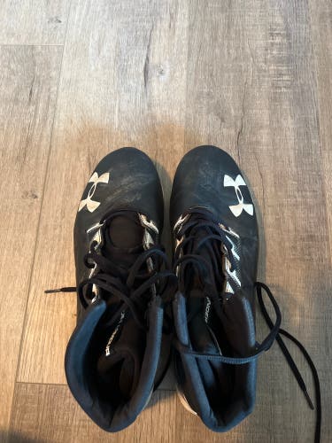 Black Men's Turf Cleats High Top