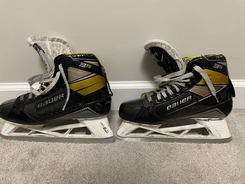 Senior Used Bauer Supreme 3s Hockey Goalie Skates Regular Width Size 9