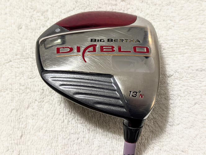 Used Men's Callaway Right Handed Big Bertha Diablo Fairway Wood Stiff Flex Strong 3 Wood 13*