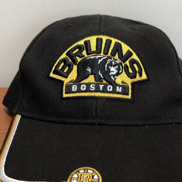 BOSTON BRUINS VINTAGE 90s TWINS NHL HOCKEY STRAPBACK HAT