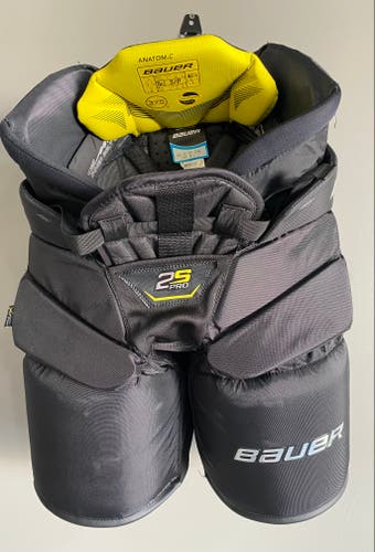 Black Used Senior Small Bauer 2S Pro Goalie Pants
