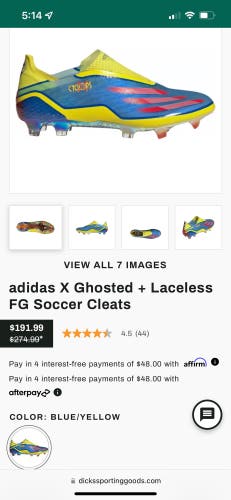 Adidas X Ghosted Marvel Cleats Laceless Firm Ground