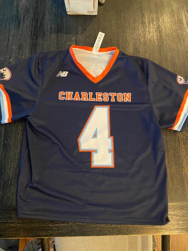 Blue and White Bundle Charleston Lacrosse New Balance Game Jersey mens large