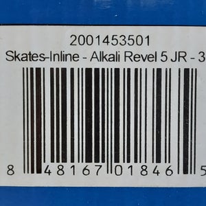 New Alkali Inline Skates Regular Width Size 3