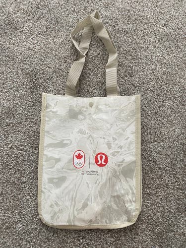 Lululemon Limited Edition Marble Collaboration With Team Canada Tote Bag (White)