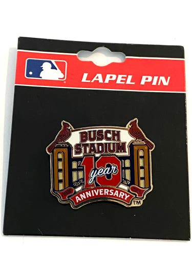 MLB ST. LOUIS CARDINALS BUSCH STADIUM 10 YEARS RARE PIN