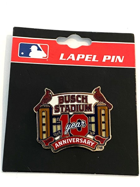 MLB ST. LOUIS CARDINALS BUSCH STADIUM 10 YEARS RARE PIN