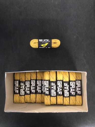 New Graf Waxed Laces 84" 19 pairs Yellow