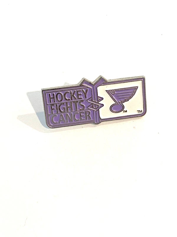 NHL ST. LOUIS BLUES HOCKEY FIGHTS CANCER PIN