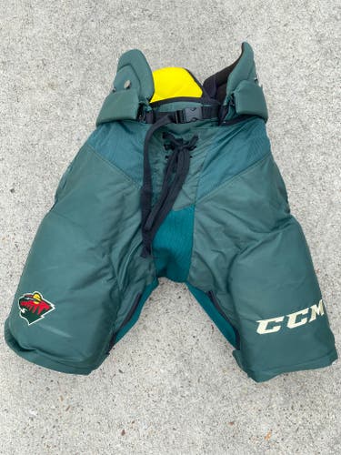 CCM HPTK TACKS Pro Stock Hockey Large Pants Minnesota Wild Green 8696