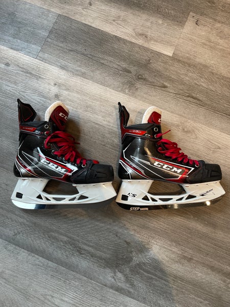 Used CCM Extra Wide Width Size 8 JetSpeed FT2 w/ Step Blacksteel Hockey Skates