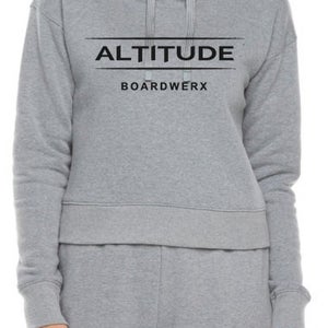 ​WOMEN’S “ALTITUDE BOARDWERX” CROP TOP SWEATSHIRT HOODIE (GREY) MEDIUM (8-10)
